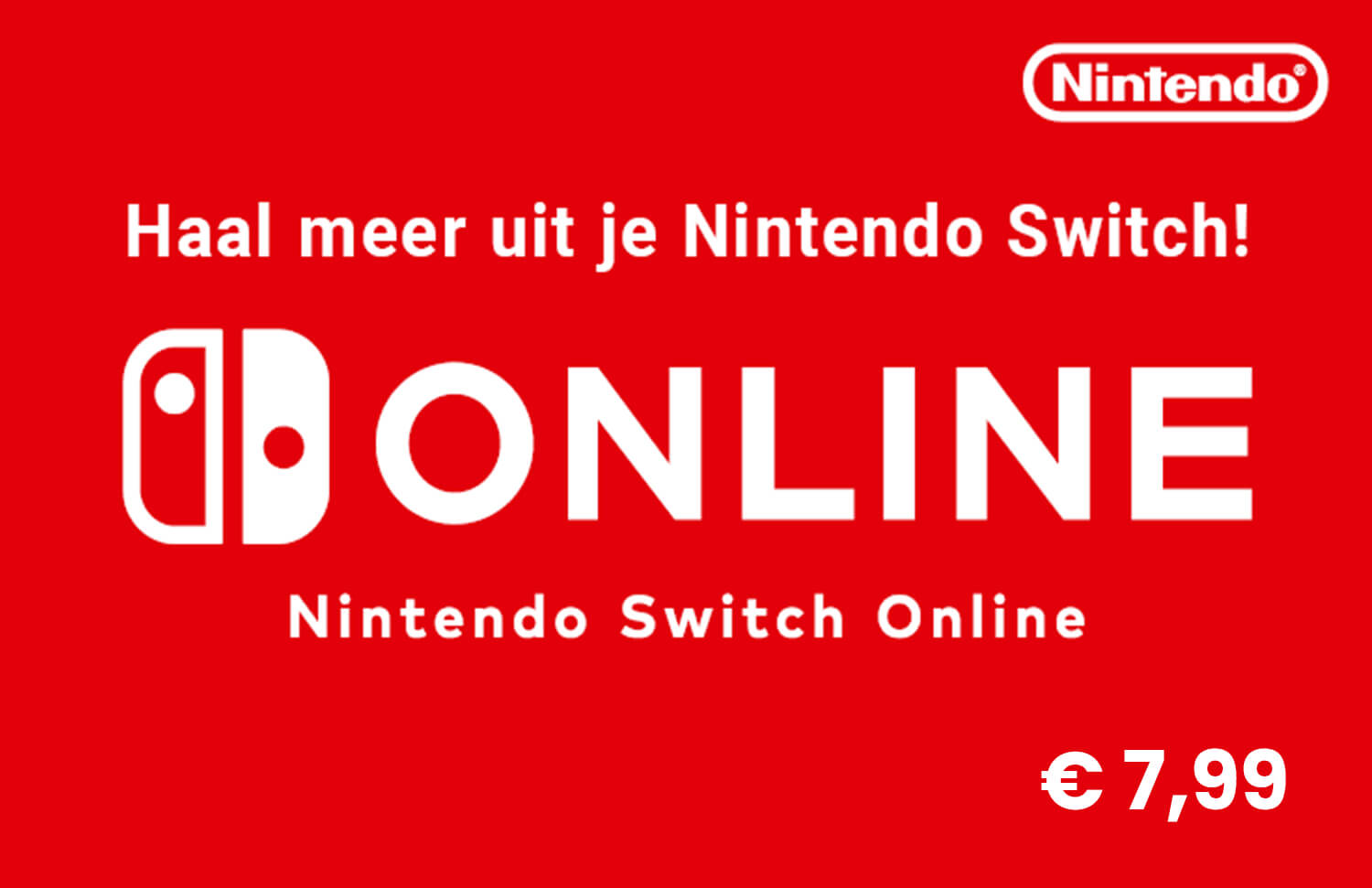 Nintendo Switch Lidmaatschap €7,99