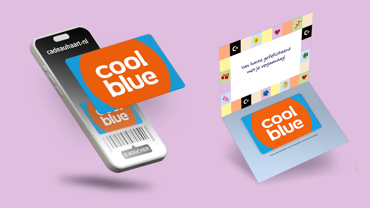 Coolblue Cadeaukaart: fysiek en digitaal beschikbaar